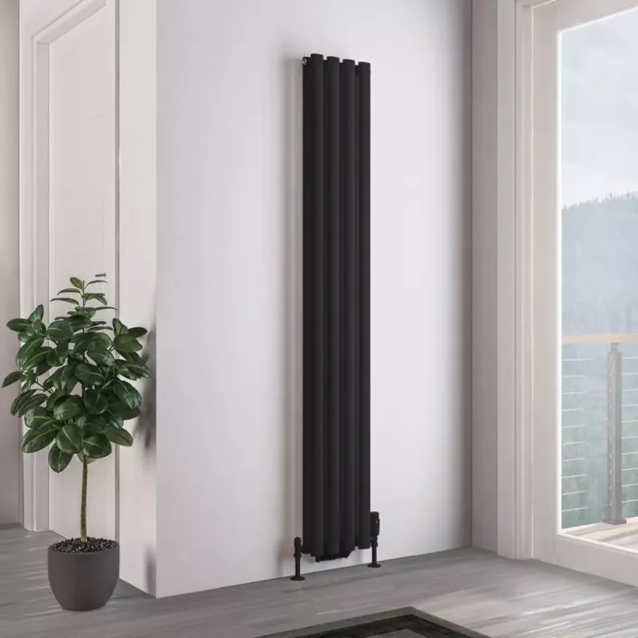 Eastbrook Tunstall Double 1800 x 280 Radiator Matt Black