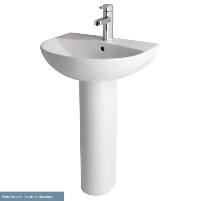 Eastbrook Farringdon 690mm Full Pedestal with Fixings - White