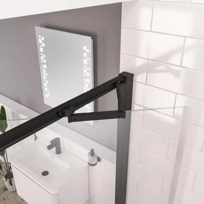 Eastbrook Corniche 2000 8mm 1000 In-Fold Shower Door Matt Black