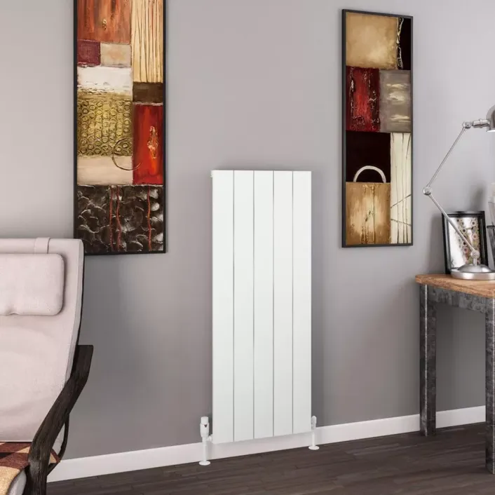 Eastbrook Charlton 1200 x 470 Aluminium Radiator Matt White