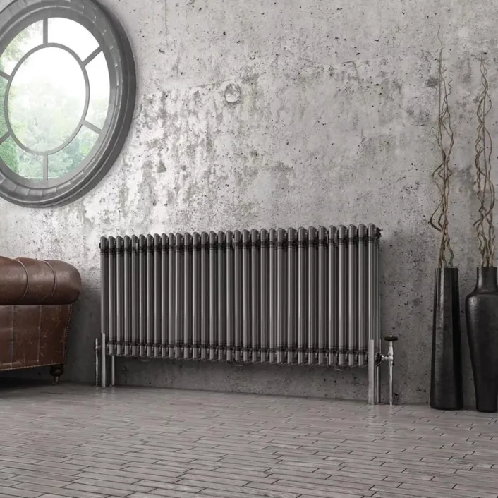 Eastbrook Imperia 3 Column Radiator 600 x 1460mm Bare Metal