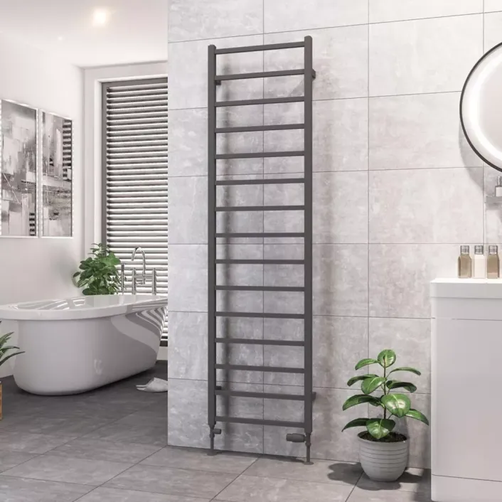 Eastbrook Tuscan Square Towel Rail 1800 x 500 Matt Anthracite