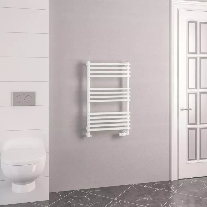 Eastbrook Rowsham 800 x 500mm Towel Rail Matt White