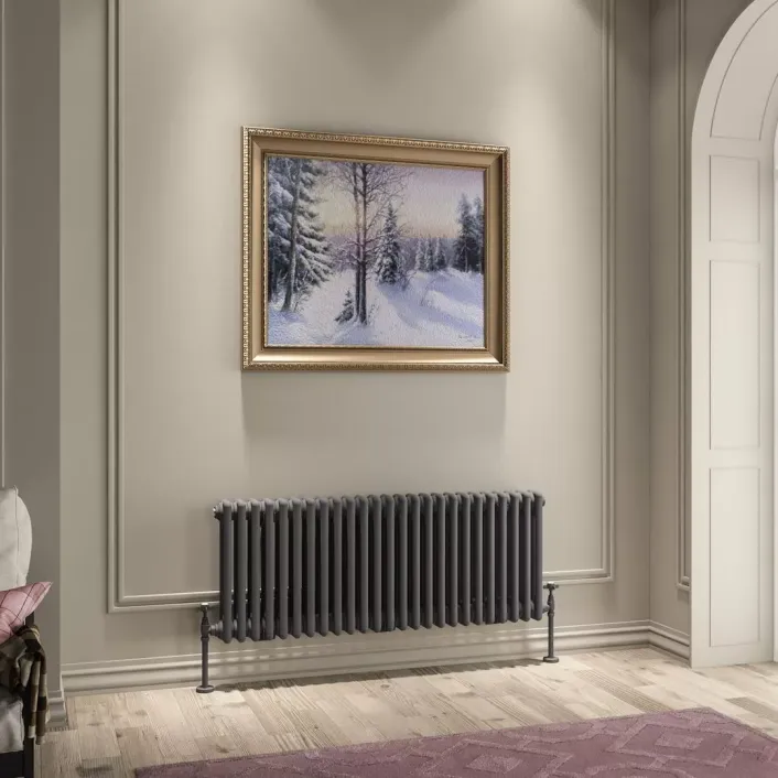 Eastbrook Imperia 3 Column Radiator 450 x 1145mm Matt Anthracite