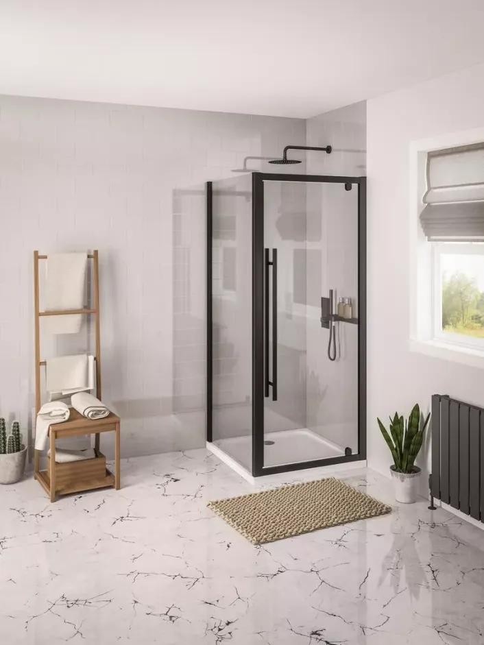 Eastbrook Vantage 2000 6mm Easy Clean 2000mm x 700mm Side Panel - Matt Black