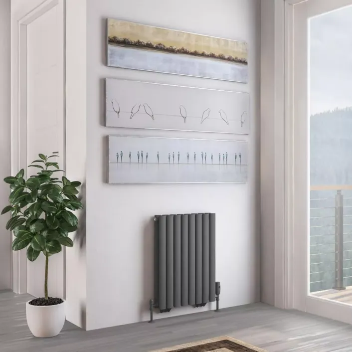 Eastbrook Tunstall Double 600 x 471 Radiator Matt Anthracite