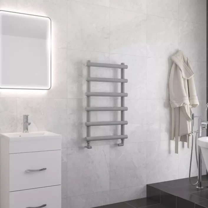 Eastbrook Marlow 850 x 500 Towel Rail Matt Grey