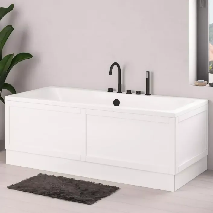 Eastbrook Diamante 800 Shaker End Panel 800 x 450-575mm - Gloss White