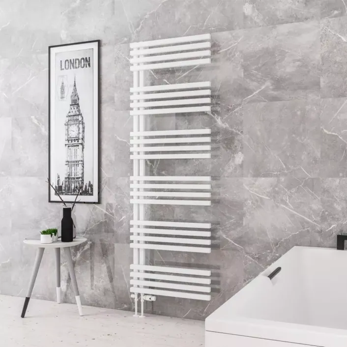 Eastbrook Reinbach 1800 x 600mm Towel Rail Matt White