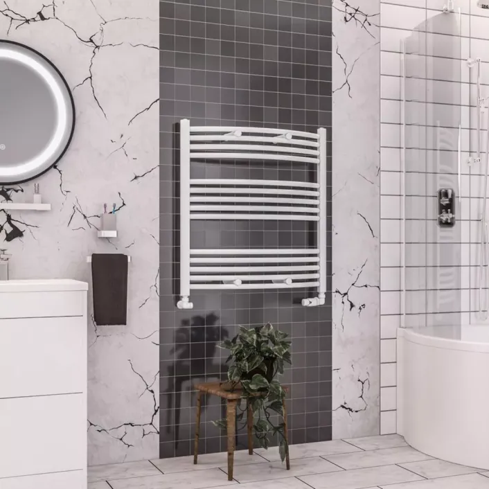 Eastbrook Wendover Curved Multirail 800 x 750 Gloss White