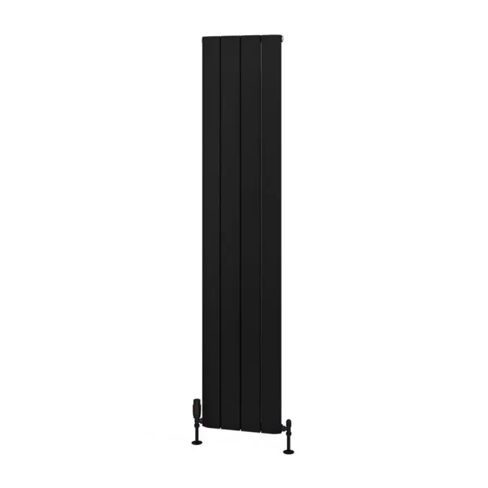 Eastbrook Withington 1800 x 375 Aluminium Radiator Matt Black