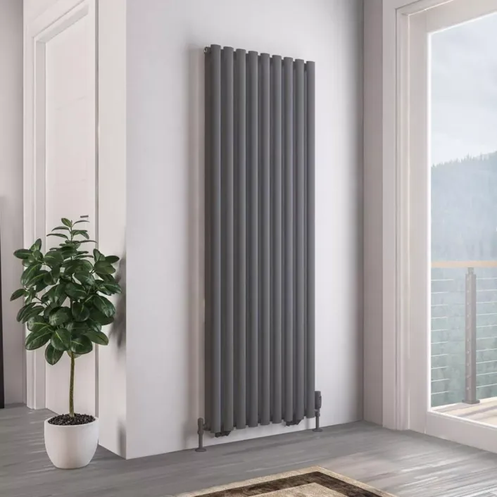 Eastbrook Tunstall Double 1800 x 630 Radiator Matt Anthracite