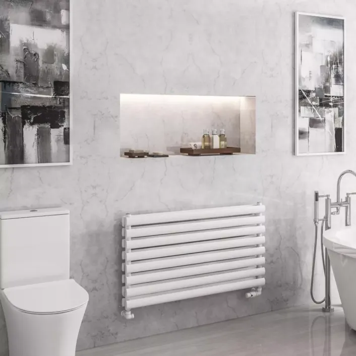 Eastbrook Tunstall Double 560 x 1000 Towel Rail Matt White
