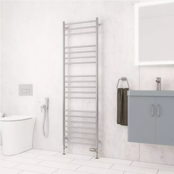 Eastbrook Violla II 1630 x 500 Stainless Steel Towel Rail Brushed