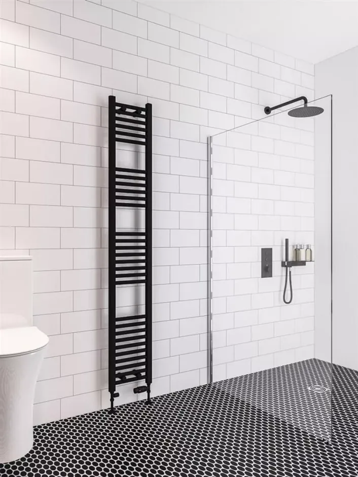 Eastbrook Wingrave 1800 x 300 Straight Multirail Matt Black