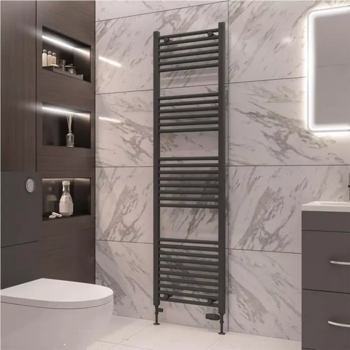 Eastbrook Wingrave 1800 x 500 Straight Multirail Matt Anthracite