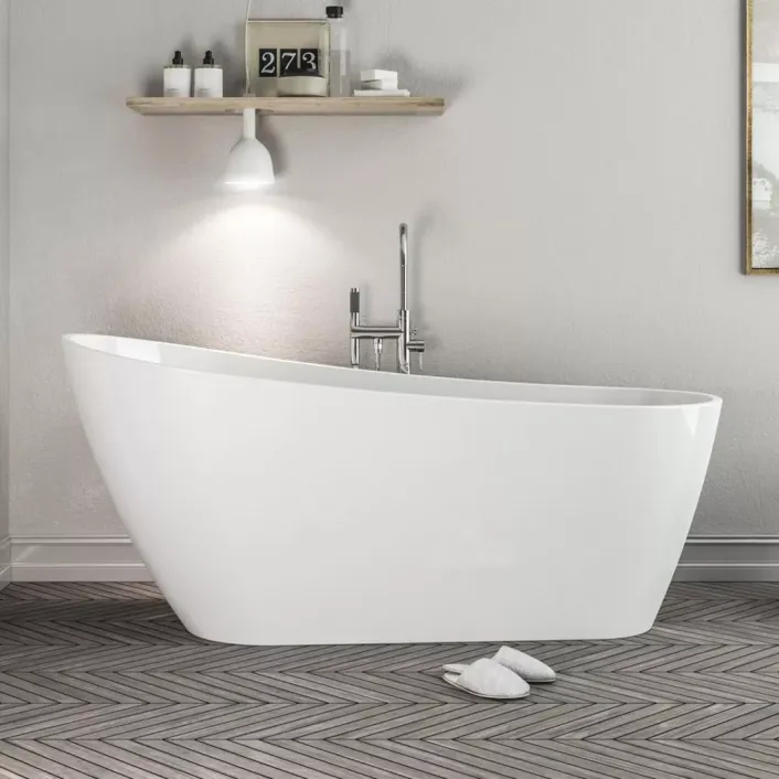 Eastbrook Wickham 1700 x 740 x 740mm (590mm Depth) Freestanding Bath Inc Waste - White