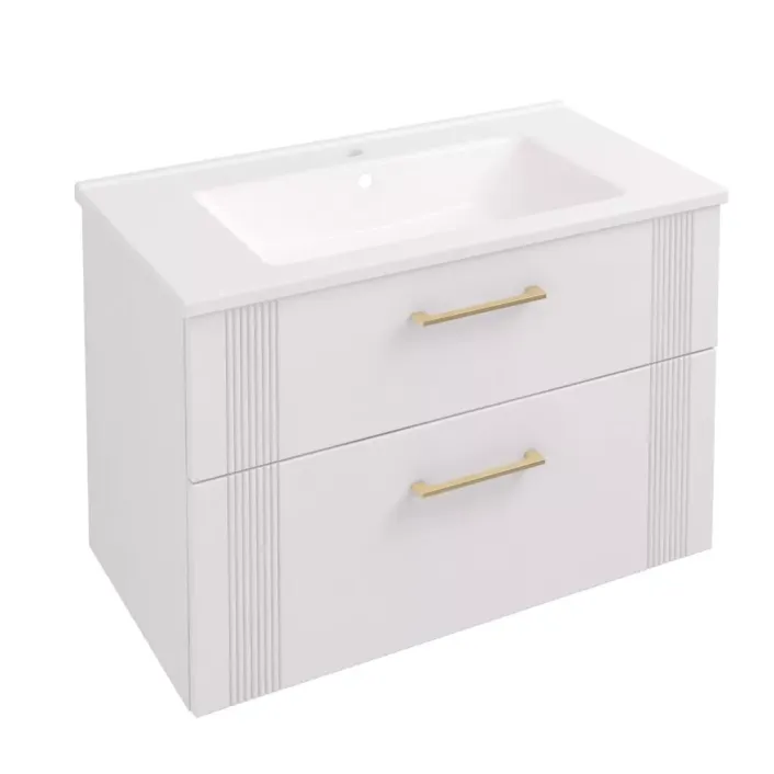 Eastbrook Cranham 80 Wall Hung Vanity Unit Matt White
