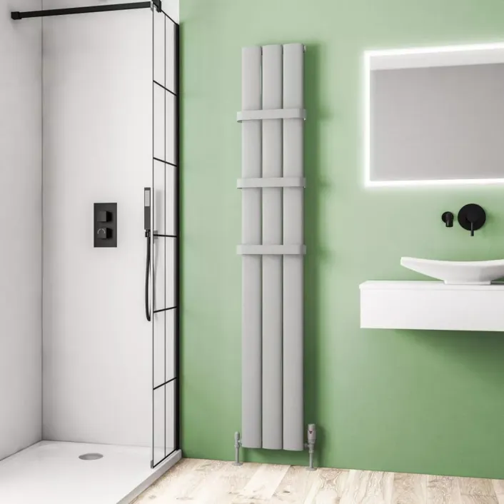 Eastbrook Malmesbury 1800 x 280 Aluminium Radiator Matt Grey