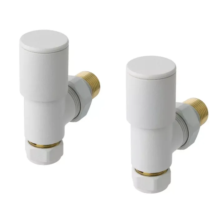 Eastbrook Angled Radiator Valve (Pair) Matt White Matt White