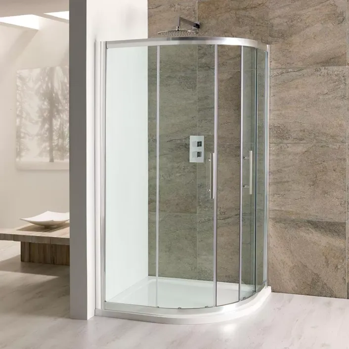 Eastbrook Volente 6mm Easy Clean 1000x800mm Offset Quadrant Shower Enclosure - Chrome