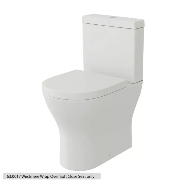 Eastbrook Westmere Soft Close Wrap Over Toilet Seat - White