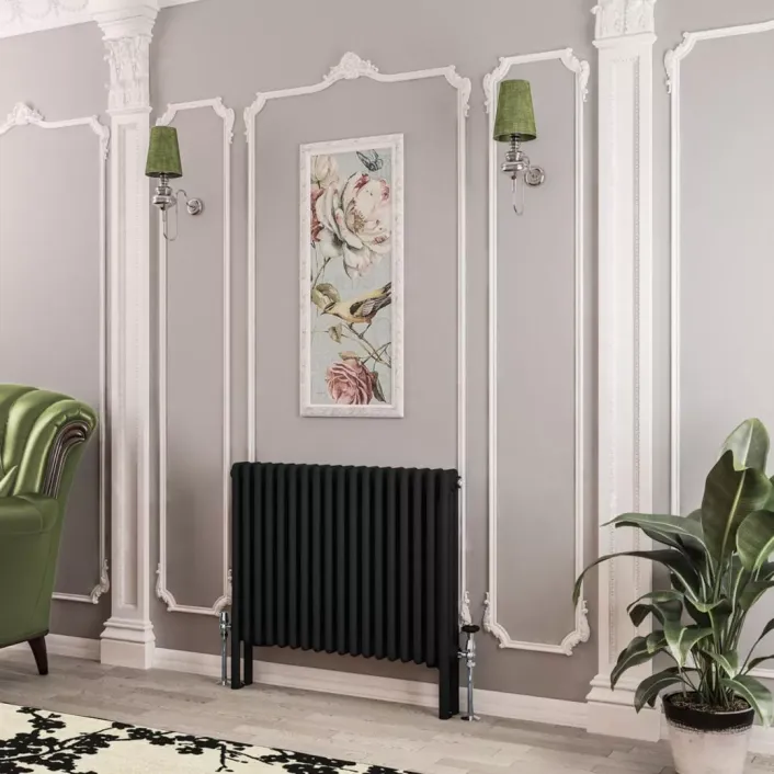 Eastbrook Imperia 3 Column Radiator 600 x 830mm Matt Black