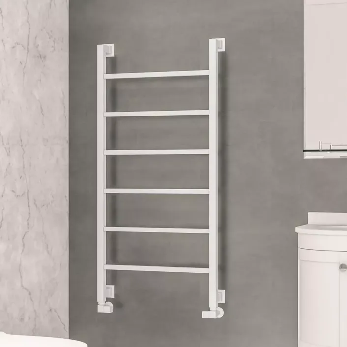 Eastbrook Loxley 1200 x 600mm. Towel Rail Matt White
