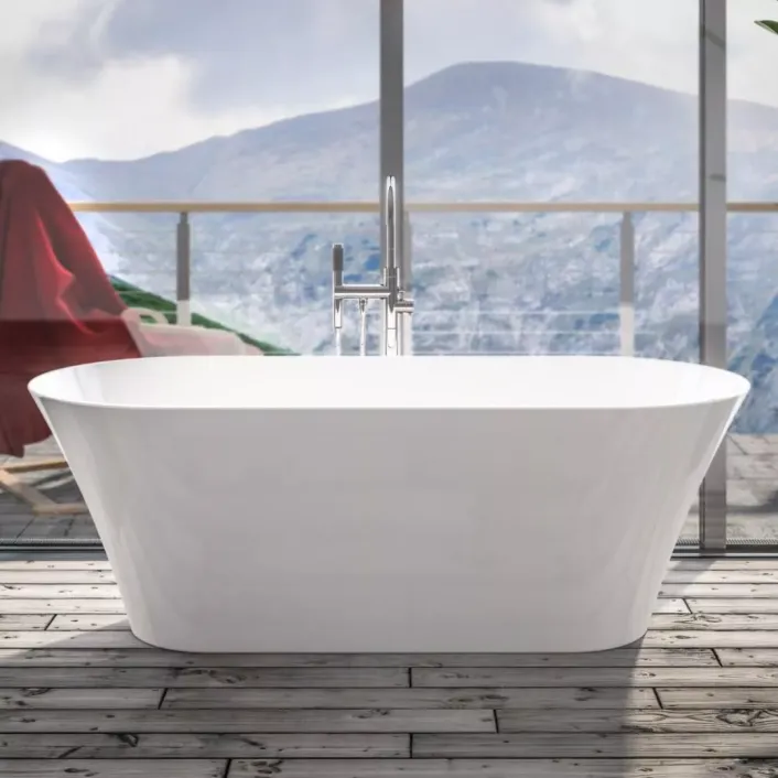 Eastbrook Charlton 1650 x 740 x 565mm Freestanding Bath Inc Waste - White