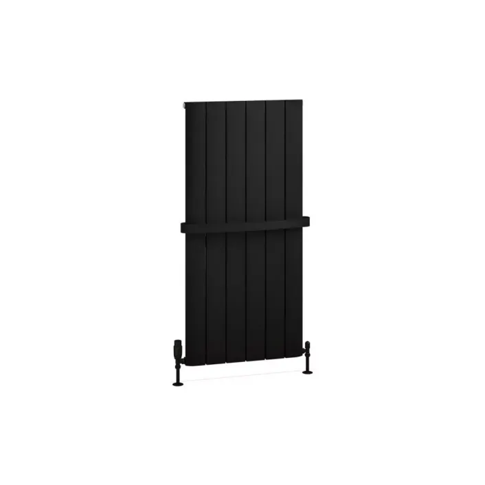 Eastbrook Withington 1200 x 565 Aluminium Radiator Matt Black