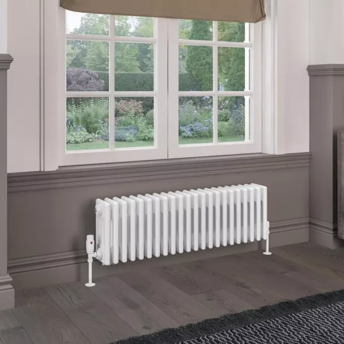 Eastbrook Rivassa 4 Column Radiator 300 x 1010mm Gloss White