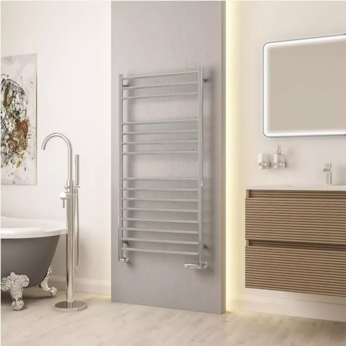 Eastbrook Violla II 1210 x 600 Stainless Steel Towel Rail Mirror Polished