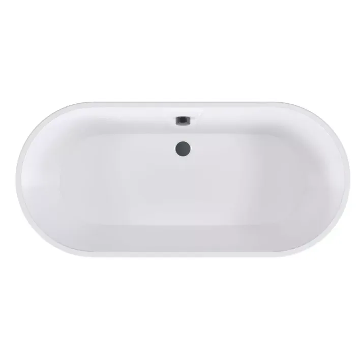 Eastbrook Bromley 1590 x 750 x 560mm Freestanding Bath Inc Waste - Gloss White
