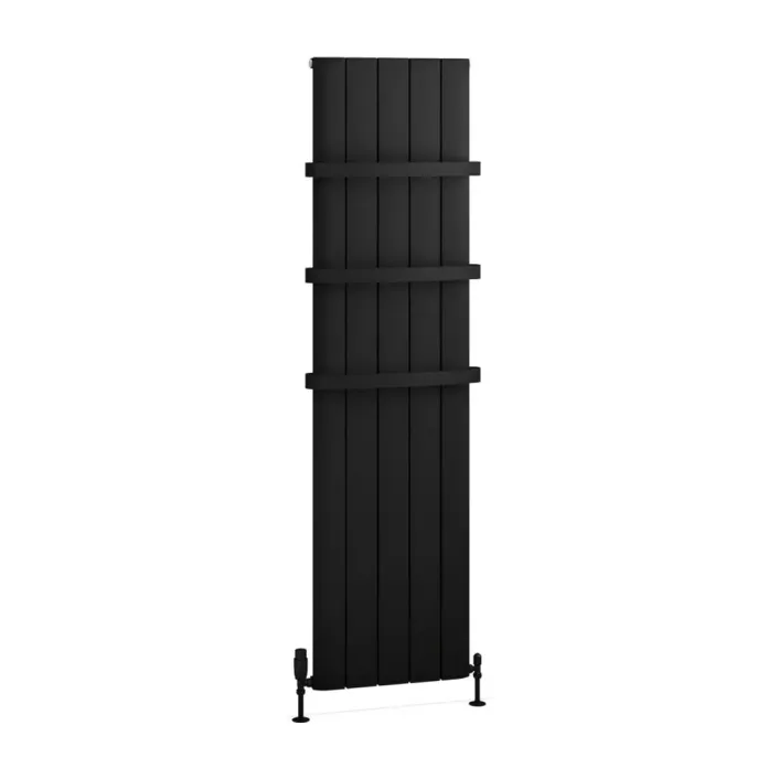 Eastbrook Withington 1800 x 470 Aluminium Radiator Matt Black