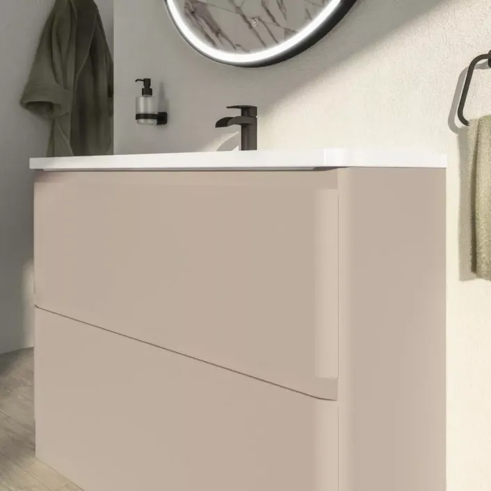 Eastbrook Grovely 100cm Floorstanding Drawer Vanity Unit - Cashmere