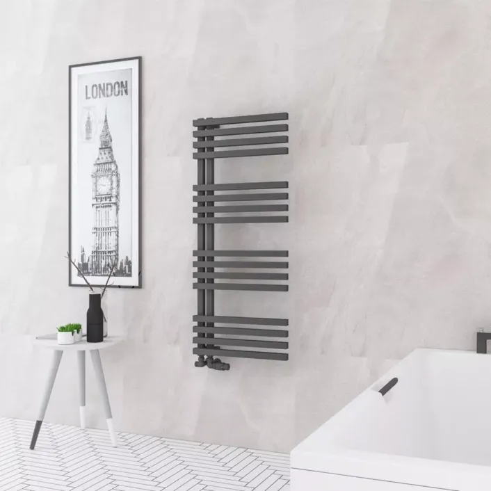Eastbrook Reinbach 1200 x 500mm Towel Rail Matt Anthracite
