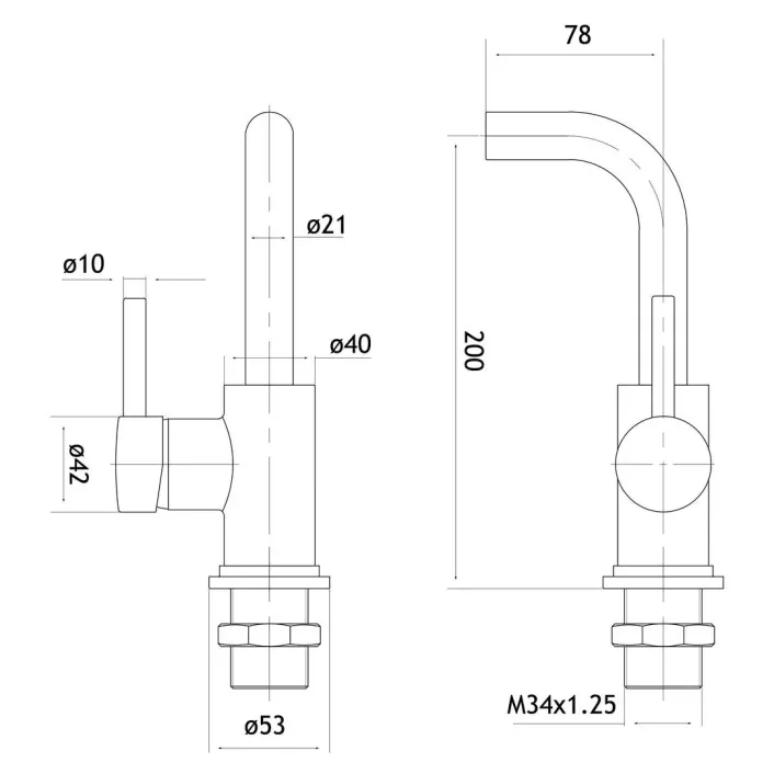 Eastbrook Meriden Wall Mounted Single Lever Curved Spout Basin Mixer Tap Matt Black