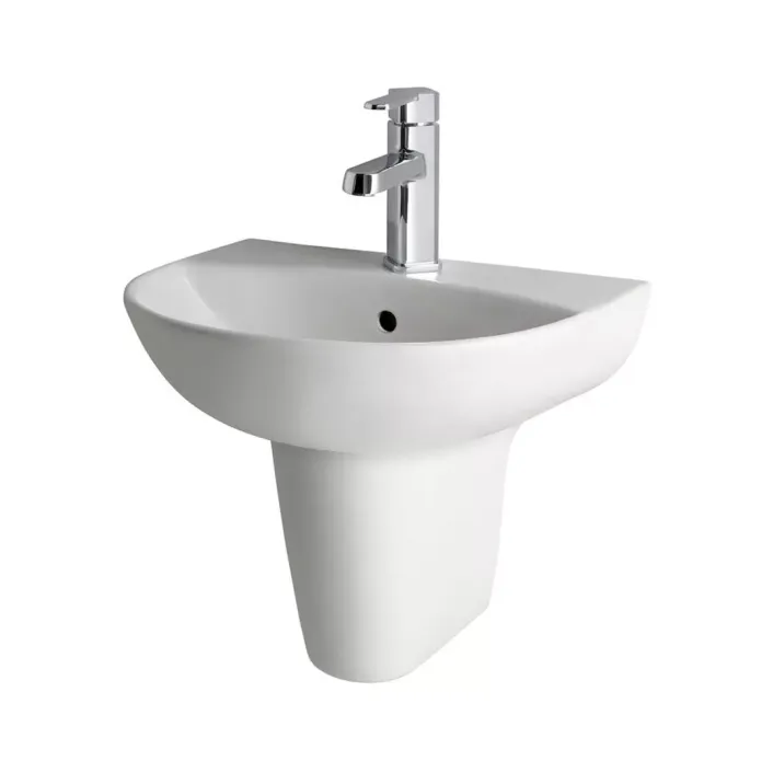 Eastbrook Farringdon Semi Pedestal with Fixings - White