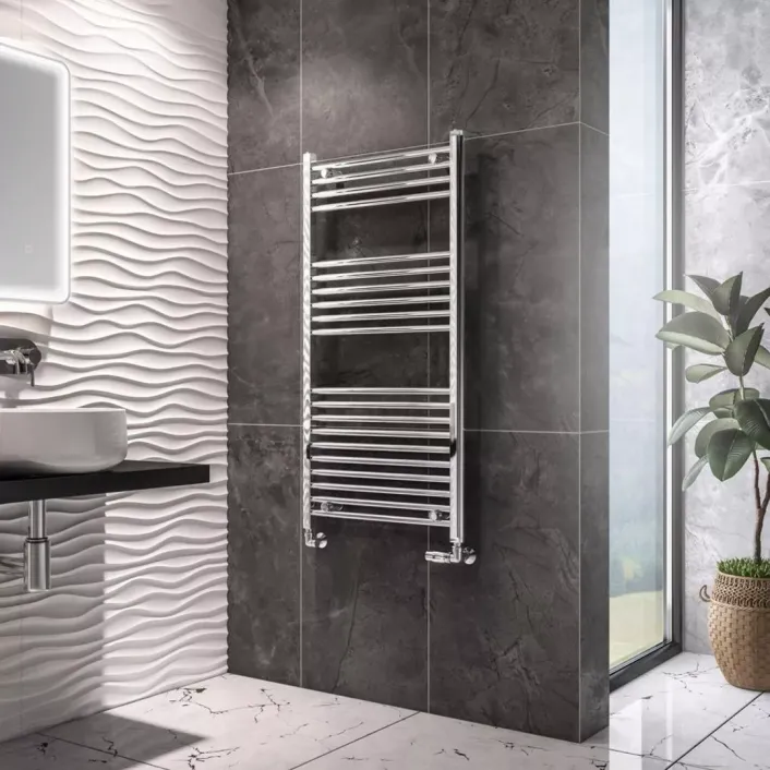 Eastbrook Wingrave 1200 x 600 Straight Multirail Chrome