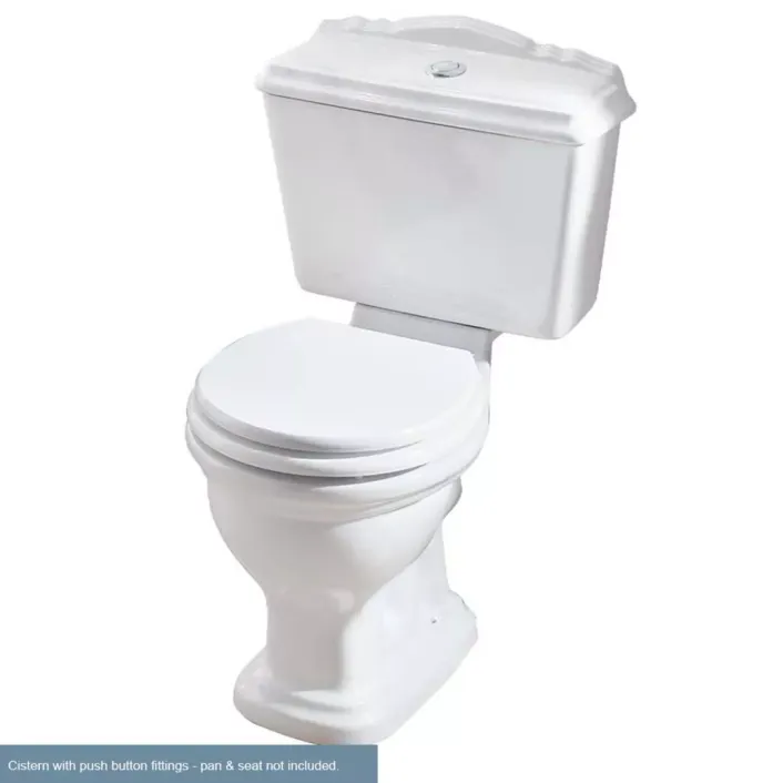 Eastbrook Tamarind Cistern with Fittings and Push Button - White