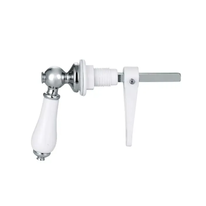 Eastbrook WC Lever with Ceramic Handle - Chrome & White