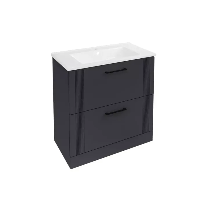 Eastbrook Cranham 80cm Floorstanding Vanity Unit - Matt Anthracite