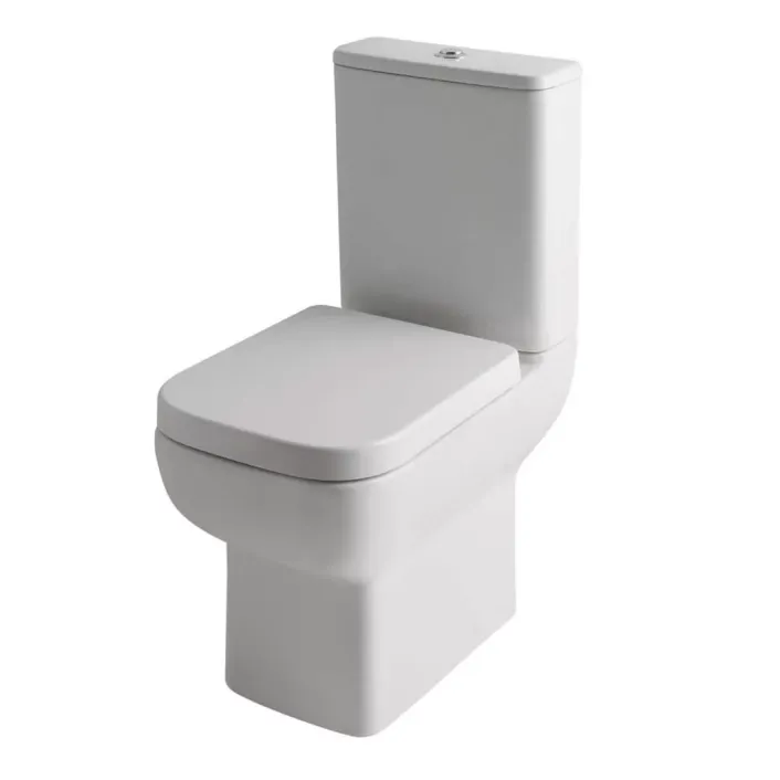 Eastbrook Bijou Close Coupled Rimless WC Pan with Fixings - White