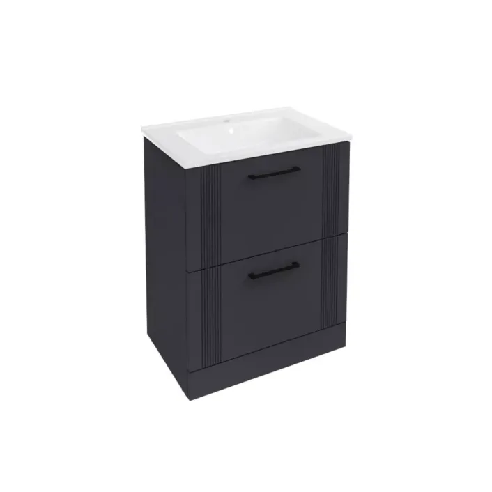 Eastbrook Cranham 60cm Floorstanding Vanity Unit - Matt Anthracite