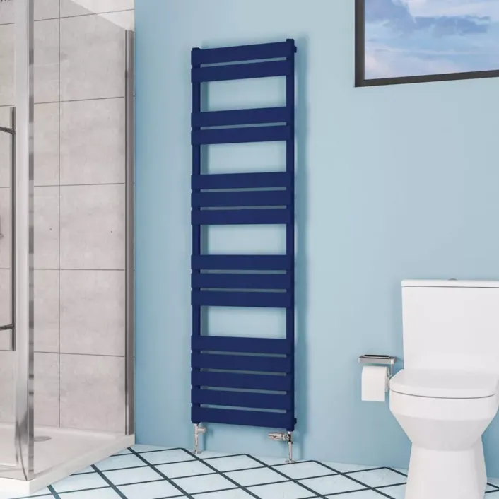 Eastbrook Deddington 1800 x 500 Towel Rail Matt Cobalt Blue
