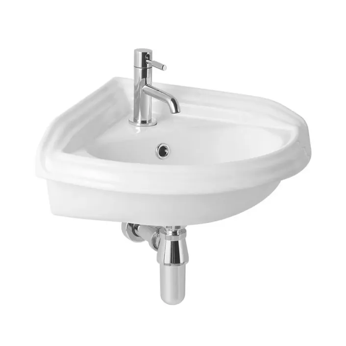 Eastbrook Tamarind 23cm x 40cm 1 Tap Hole Ceramic Corner Basin - White