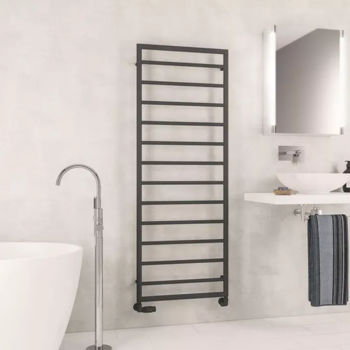Eastbrook Kenilworth 1600 x 600mm. Towel Rail Matt Anthracite