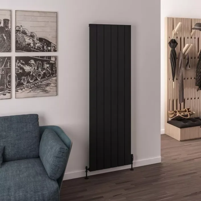 Eastbrook Rosano 1800 x 565 Aluminium Radiator Matt Black
