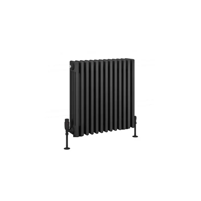 Eastbrook Rivassa 4 Column Radiator 600 x 605mm Matt Anthracite