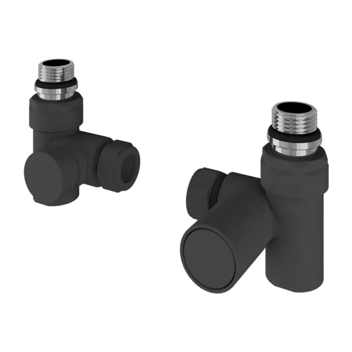 Eastbrook Corner Manual Dual Fuel Radiator Valves (Pair) Matt Anthracite